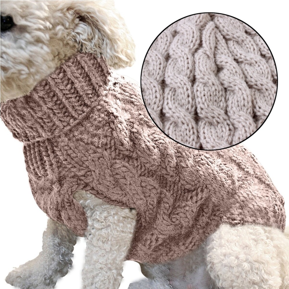 Pet Vest Jacket Pet Knit Sweater Dog Cat Puppy Coat Warm Clothes - XL Grey - Image 2