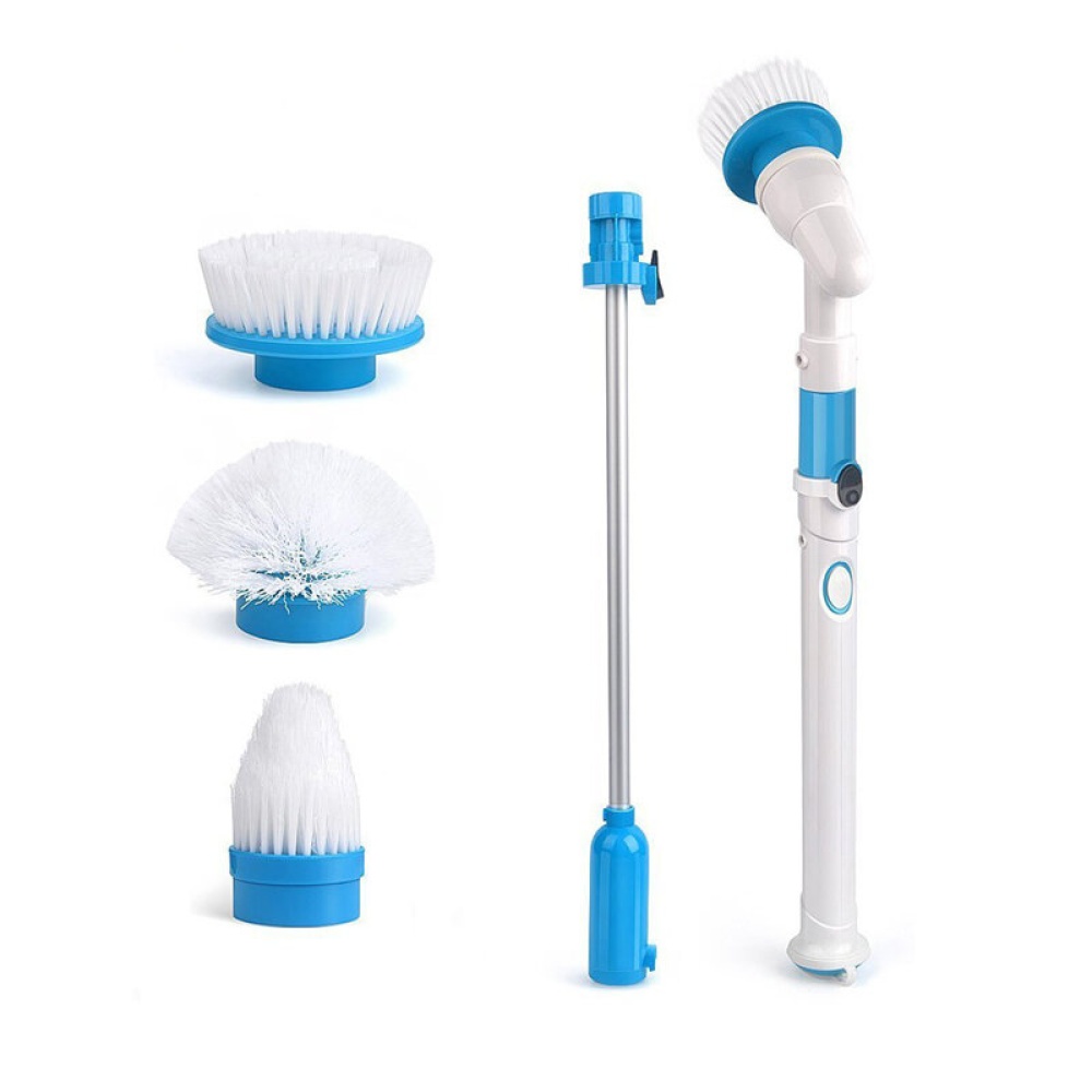 Rechargeable Bathtub Tiles Power Floor Cleaner Brush Cordless Handle Telescopic Cleaning Mops Tools With 3 Replaceable Brush Heads - Image 2