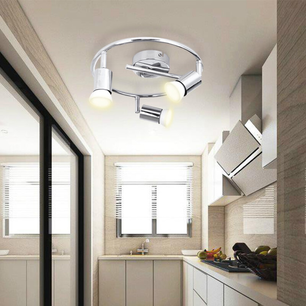 3 Heads GU10 LED Downlight Ceiling Light Adjustable Spotlight Home Office Wall Lamp 85-265V - Without Light Source - Image 2