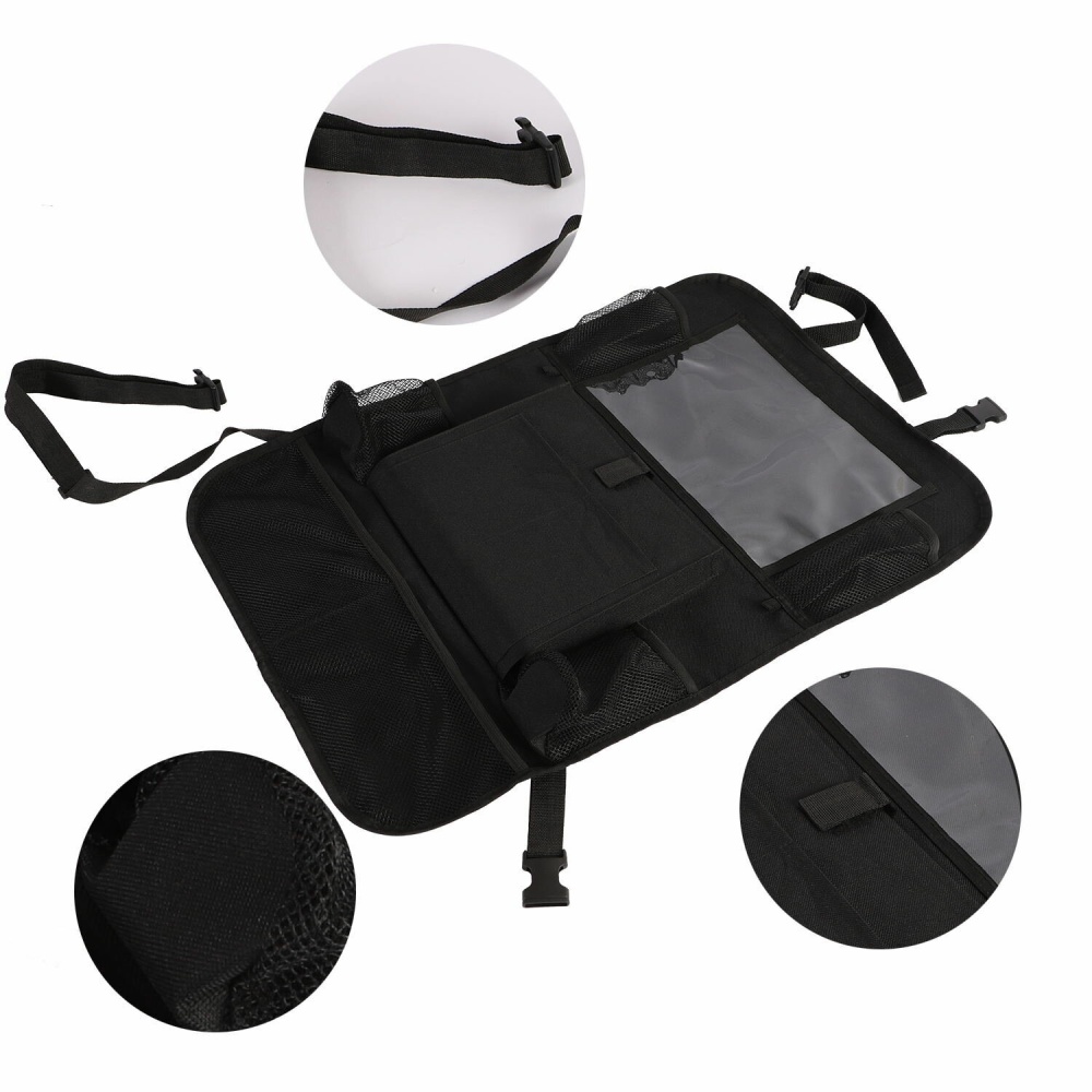 Multi-Function Car Back Seat Mobile Phone Storage Bag Auto Supplies Finishing Bag - Black - Image 2