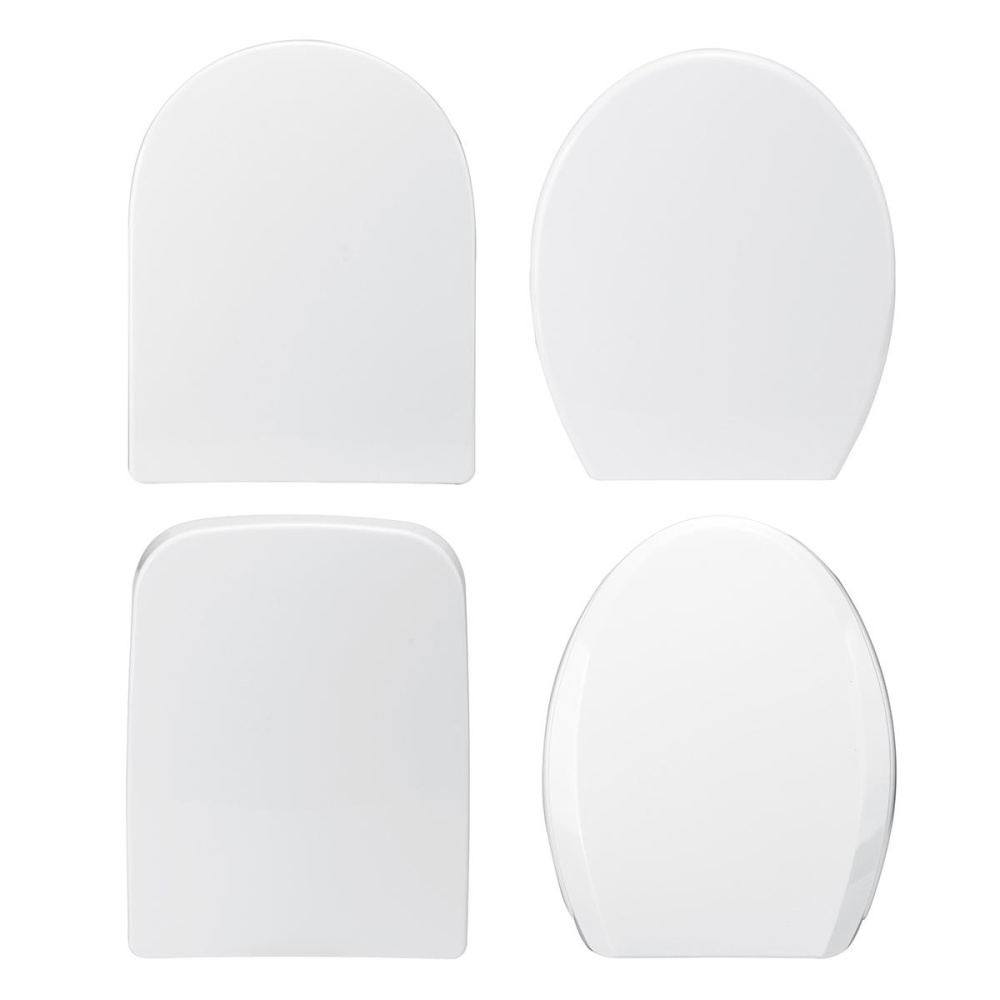 4 Type White Cover Front Toilet Seat Covers Lid Soft Open Close Easy Clean Higer Thickened Universal Descending Toilet Cover - U shape - Image 2