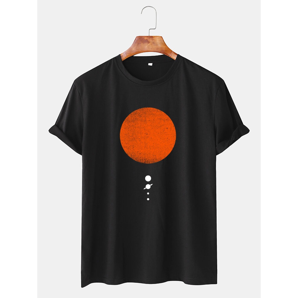 Mens Sun & Planet Graphic Printed Daily Casual Short Sleeve T-Shirts - Light Green S