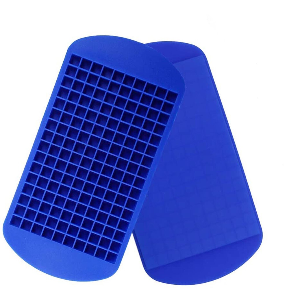 2Pcs 160 Grid Square Ice Tray Silicone Stackable Mold Set for Home Kitchen Tool - Blue - Image 2