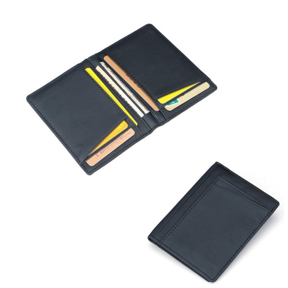 PU Leather Slim Thin Credit Card Holder Mini Money Wallet Men ID Case Wallet - Image 2