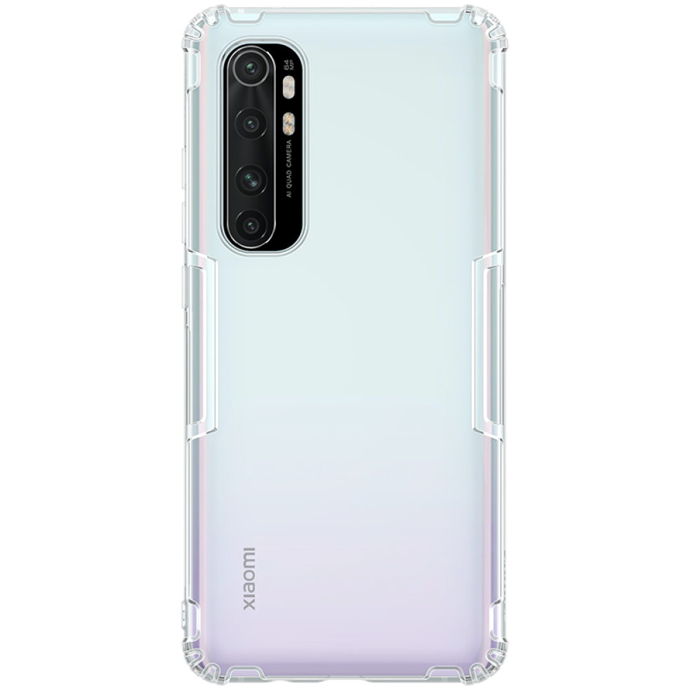 NILLKIN for Xiaomi Mi Note 10 Lite Case Bumpers Natural Clear Transparent Shockproof Soft TPU Protective Case Back Cover Non-original - White - Image 2