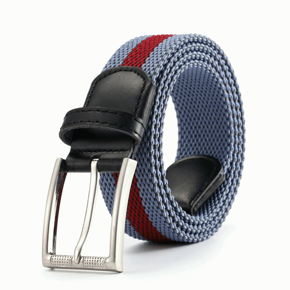 KALOAD P7B Nylon Waist Belt Leisure Belts Alloy Elastic Weave Stretch Thick Waist-belt - 04