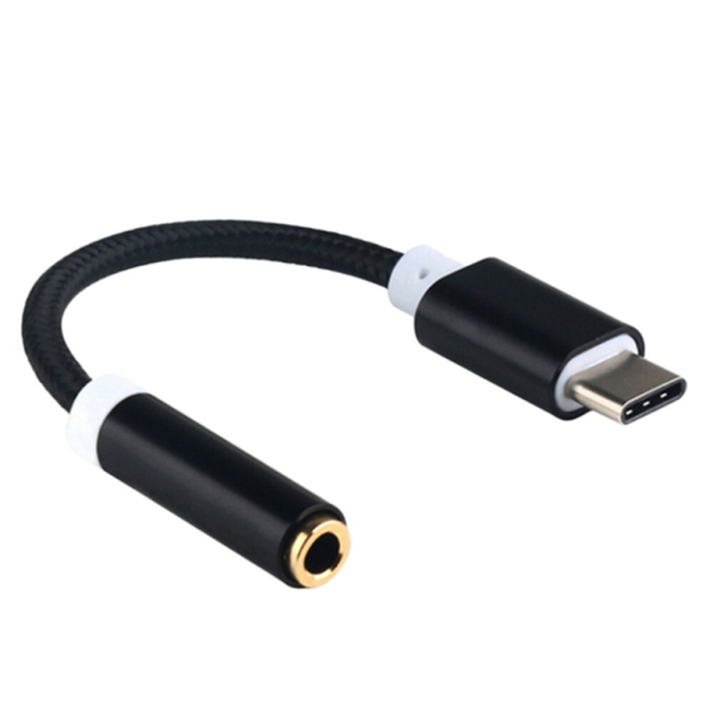 Type-C USB-C Male to 3.5mm AUX Audio Female Adapter Cable For Huawei P30 Pro Mate 30 5G 9Pro K30 S10+ Note 10 5G - Black - Image 2