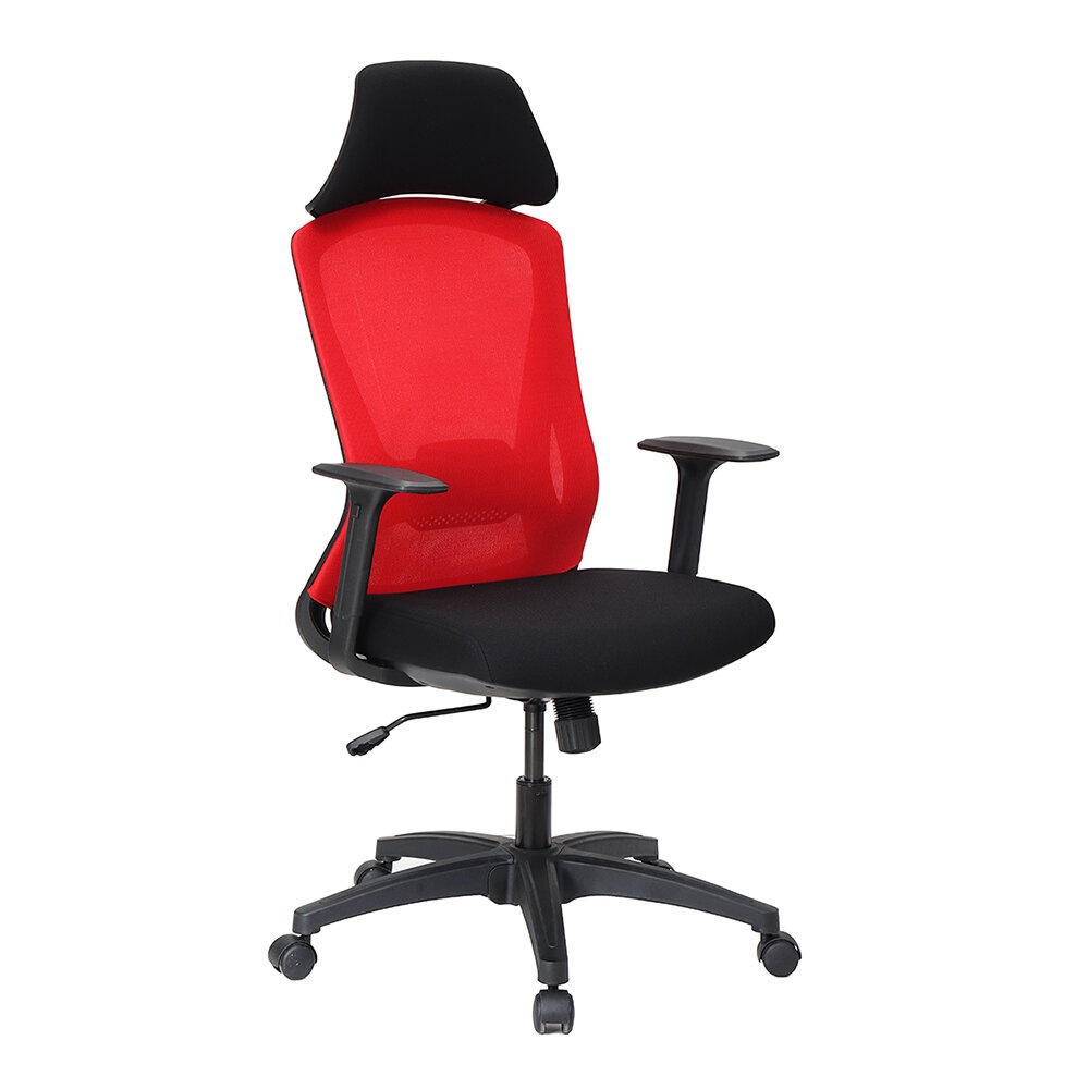 Douxlife® DL-OC02 Ergonomic Design Office Chair High Back & High Density Mesh Built-in Lumbar Support Rocking Mechanism Home Office - Red