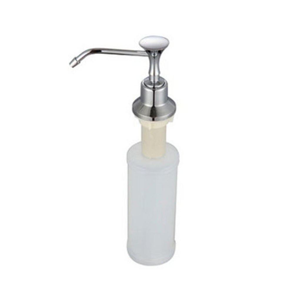 220ml White Kitchen Chrome Liquid Soap Dispenser Bathroom Sink Pump Bottles - Image 2