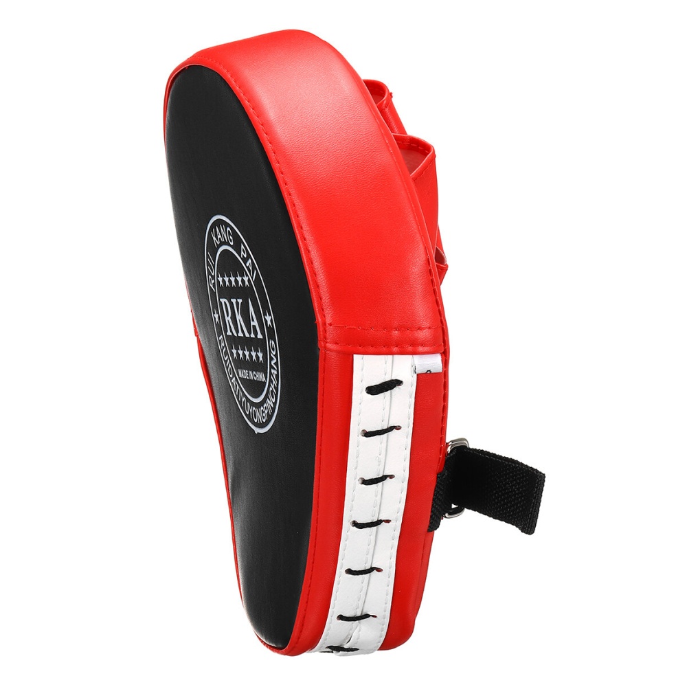 Boxing Target Thickened Curved PU Leather Boxing Curved Baffle Thai Taekwondo Kick Shield - Red - Image 2