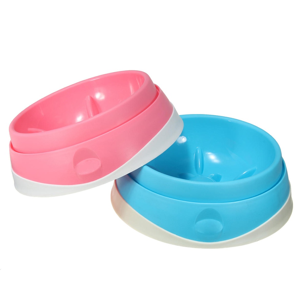 Pet Dog Feeding Supplies Cat Dog Interactive Maze Slow Food Bowl Plastic Bowl - Blue - Image 2