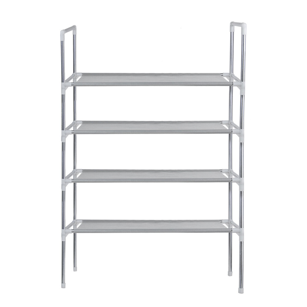 Shoe Rack 4/7/10 Tiers Standing Storage Organizer Entryway Shelf-White - 4 Layers - Image 2