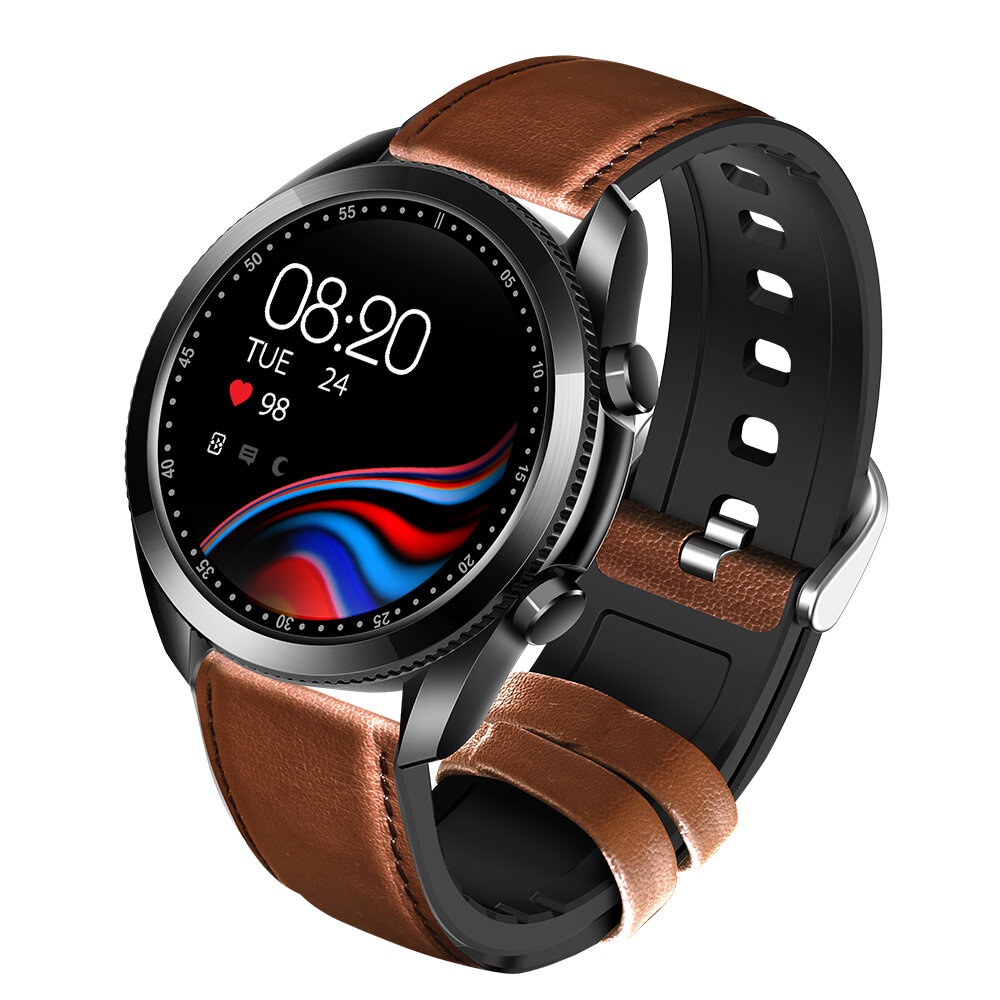 UM90 1.28 inch Full Touch Screen BT Call Heart Rate Blood Pressure Oxygen Monitor 24 Sports Modes 200mAh IP67 Waterproof BT5.0 Smart Watch - Black - Image 2