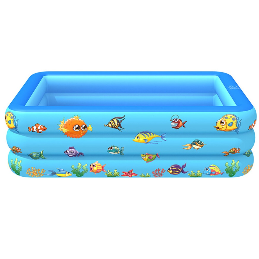 Inflatable Swimming Pool Garden Outdoor PVC Paddling Pools Kid Game Pool - L - Image 2