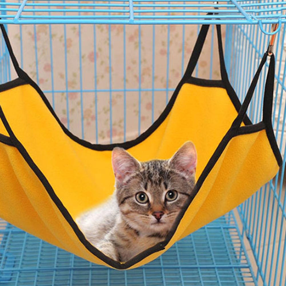 Pet Cat Dog Hammock Soft Bed Animal Hanging Pupply Comforter Ferret Cage House - orange - Image 2