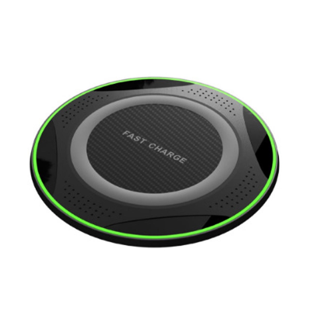 15W Fast Charge Wireless Charger for iPhone for Samsung Huawei - Black - Image 2