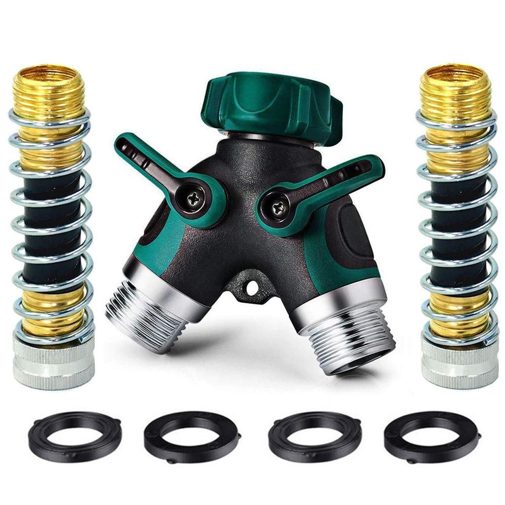 Home Gardening Water Hose Pipe Connectors Y-type Double-Pass Diverter Irrigation Quick Joint Fittings Water Separator - Image 2