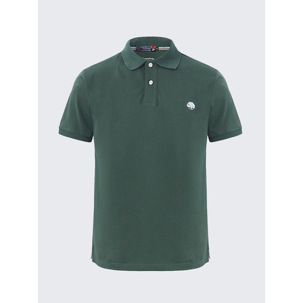 Mens Summer Plus Size Pure Color Golf Shirt Turn-down Collar Loose Short Sleeve Tops - Black XL