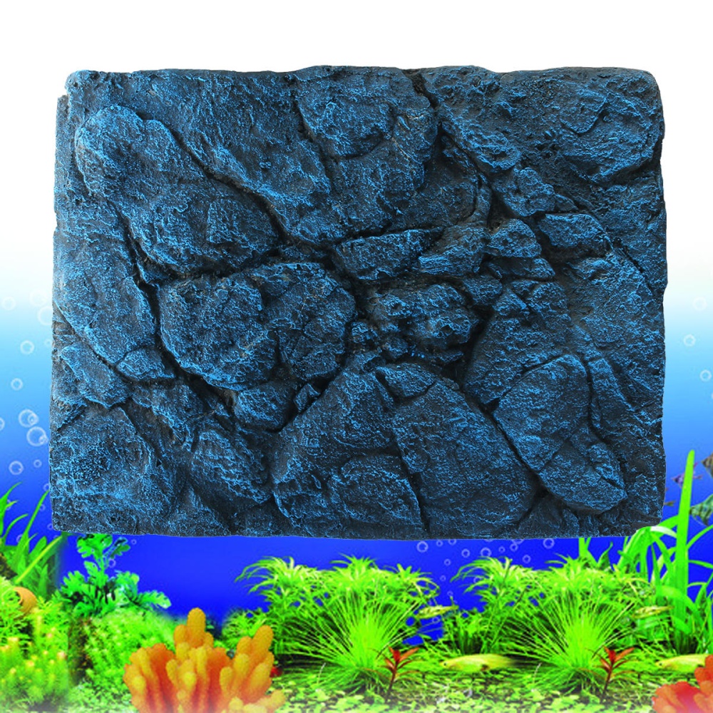 Reptile Aquarium Fish Tank Background 3D Rock Stone Board Plate Decorations 60x45cm - Image 2