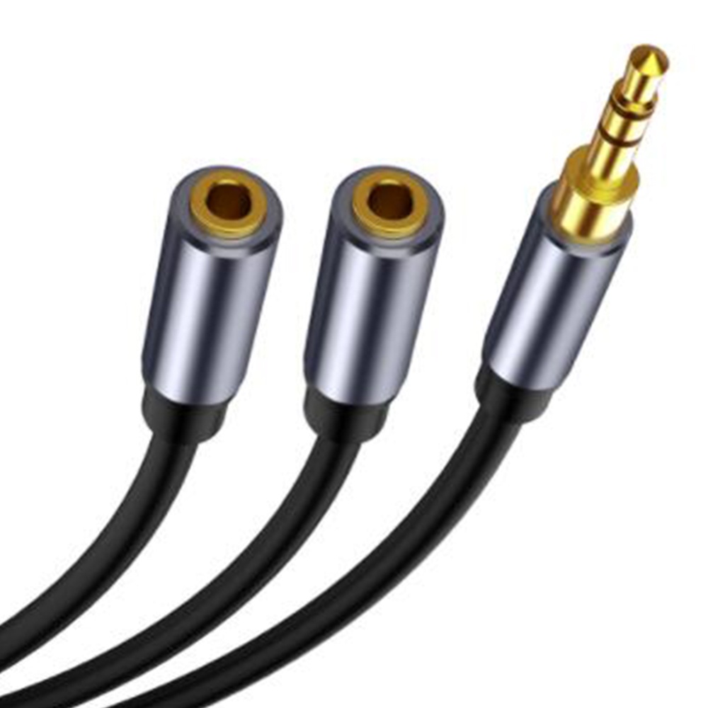 Computer Headphone Splitter Cable 3.5mm Female to 2 Male Audio Connector Double 3.5 AUX Adapter