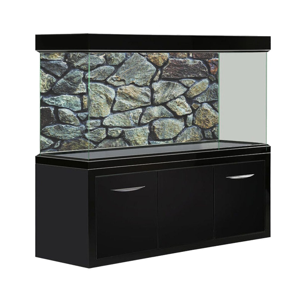 HD Rock Stone PVC Aquarium Background Poster Fish Tank Landscape Decorations - 122*76cm