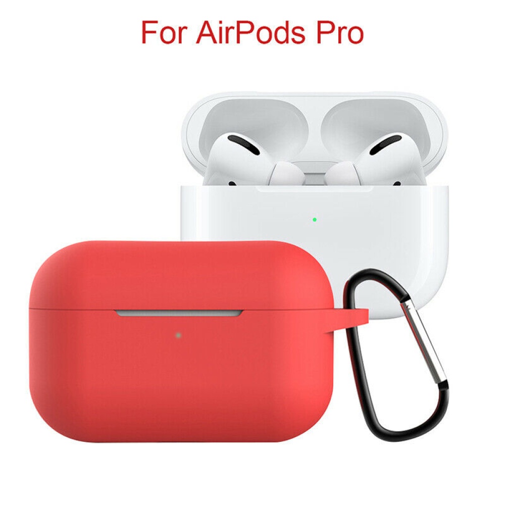 Earphone Protective Case for AirPods Pro Soft Silicone Cover+Carabiner+Anti-lost Strap+Wrist Holder+Storage Bag Green - Image 2