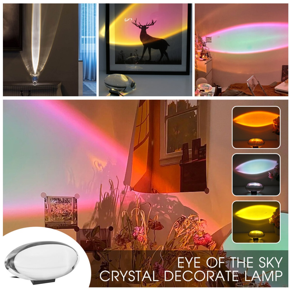 Crystal Sunset Projection Lamp Decoration Floor Bedroom Night Light Atmospheres - Image 2