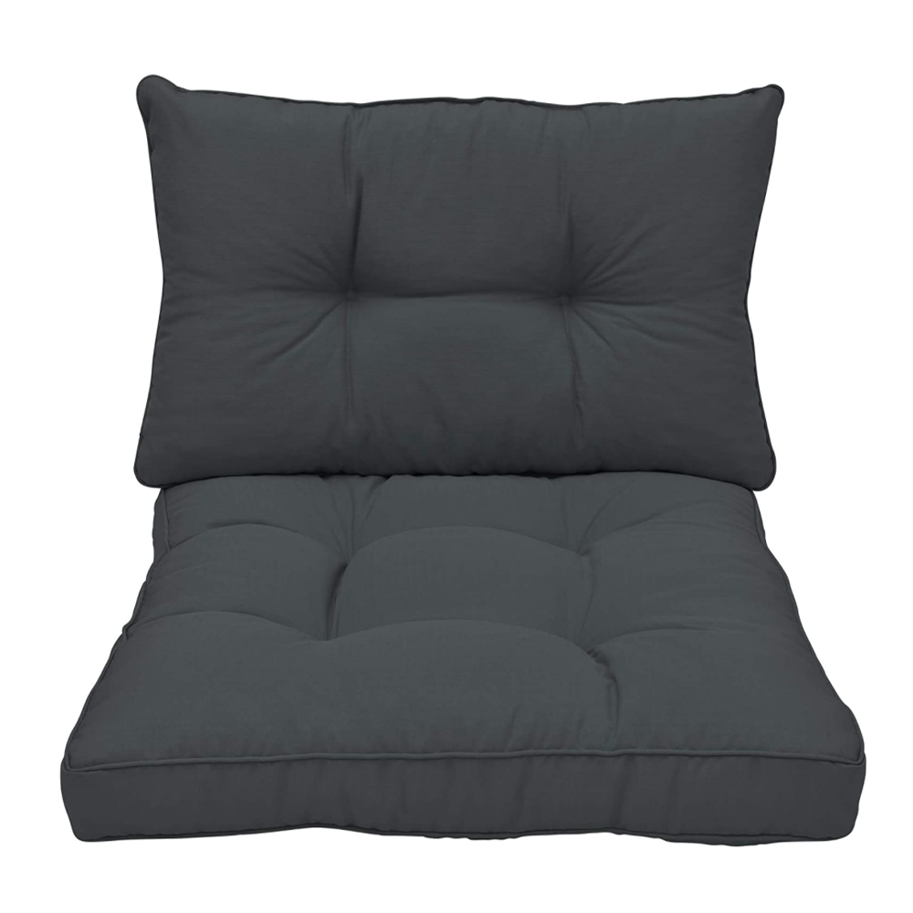 60*60CM Cushion and 60*40CM Back Cushion Two in One Soft and Comfortable Large Cushion Decompression Sofa Office Ohair Indoor and Outdoor - light gra - Image 2