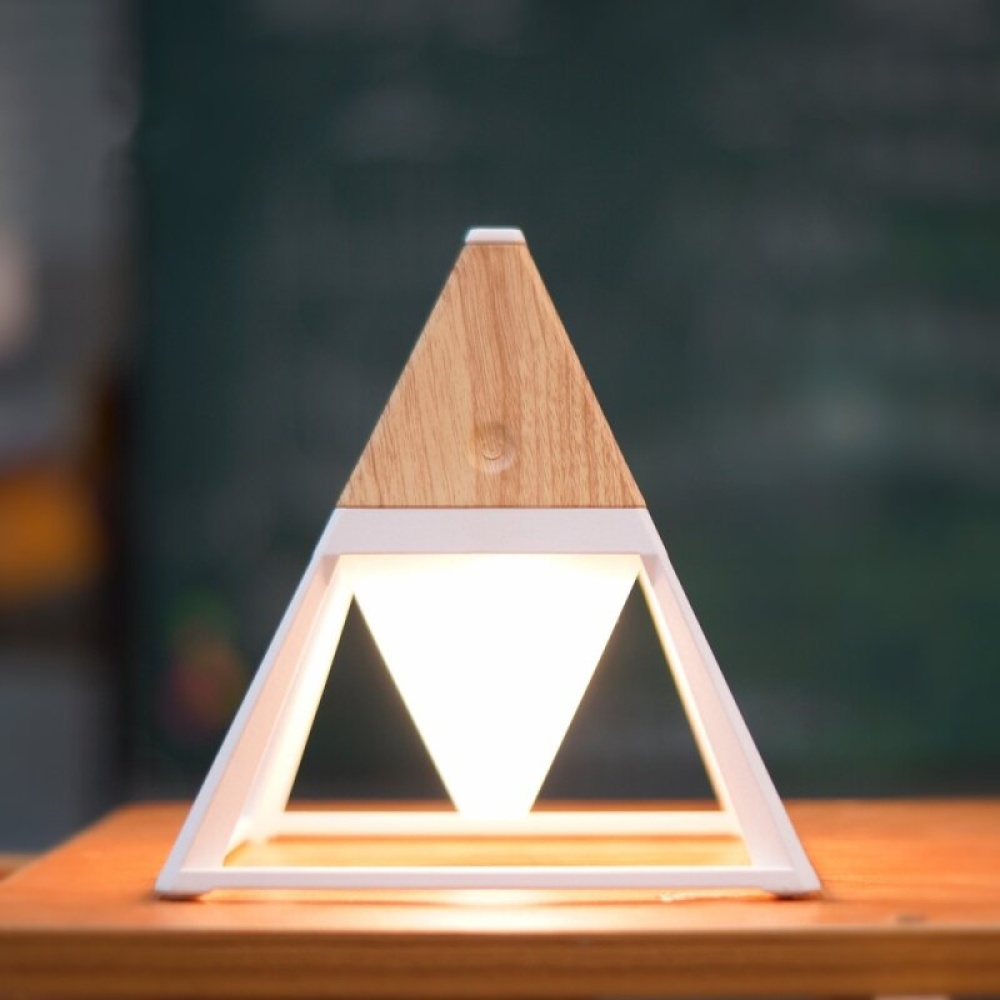 GX.Diffuser GX-L01 LED Night Light USB Interface Charging Wall Lamp Art Pyramid Shape 2200mAh Battery Life - (black) - Image 2