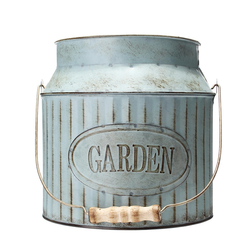 Garden Milk Churn Vase Vintage Shabby Chic Flower Pot Planter Table Decoration - Image 2