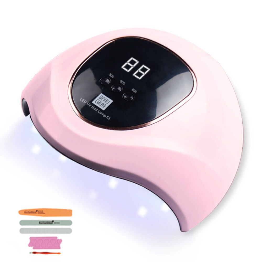 500W 30LED UV Nail Dryer Motion Sensor 30/60/99s Time Settiing Display Nail Lamp - Pink - Image 2