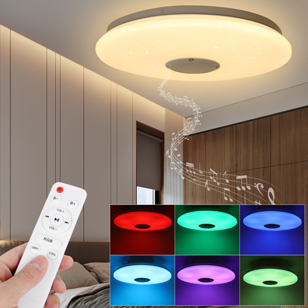 36W 330MM bluetooth Smart APP LED Music Ceiling Light Work With Alexa Google Home 85-265V - 220V BluetoothAPP+remote control - Image 2