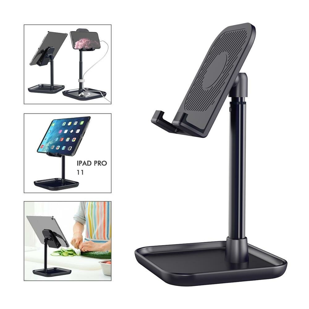 LINGCHEN Universal Desktop Tablet Phone Telescopic Bracket Stand Adjustable Height And Free Expansion For 4 inch-11 inch Device For iPhone For Samsun - Image 2