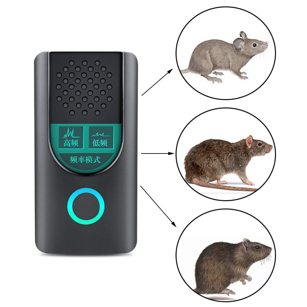 Ultrasonic Smart Mouse Repeller 360° Driving Illigent Frequency Conversion Rat Repellent Energy-saving Mute Anti Pest Repeller - Image 2