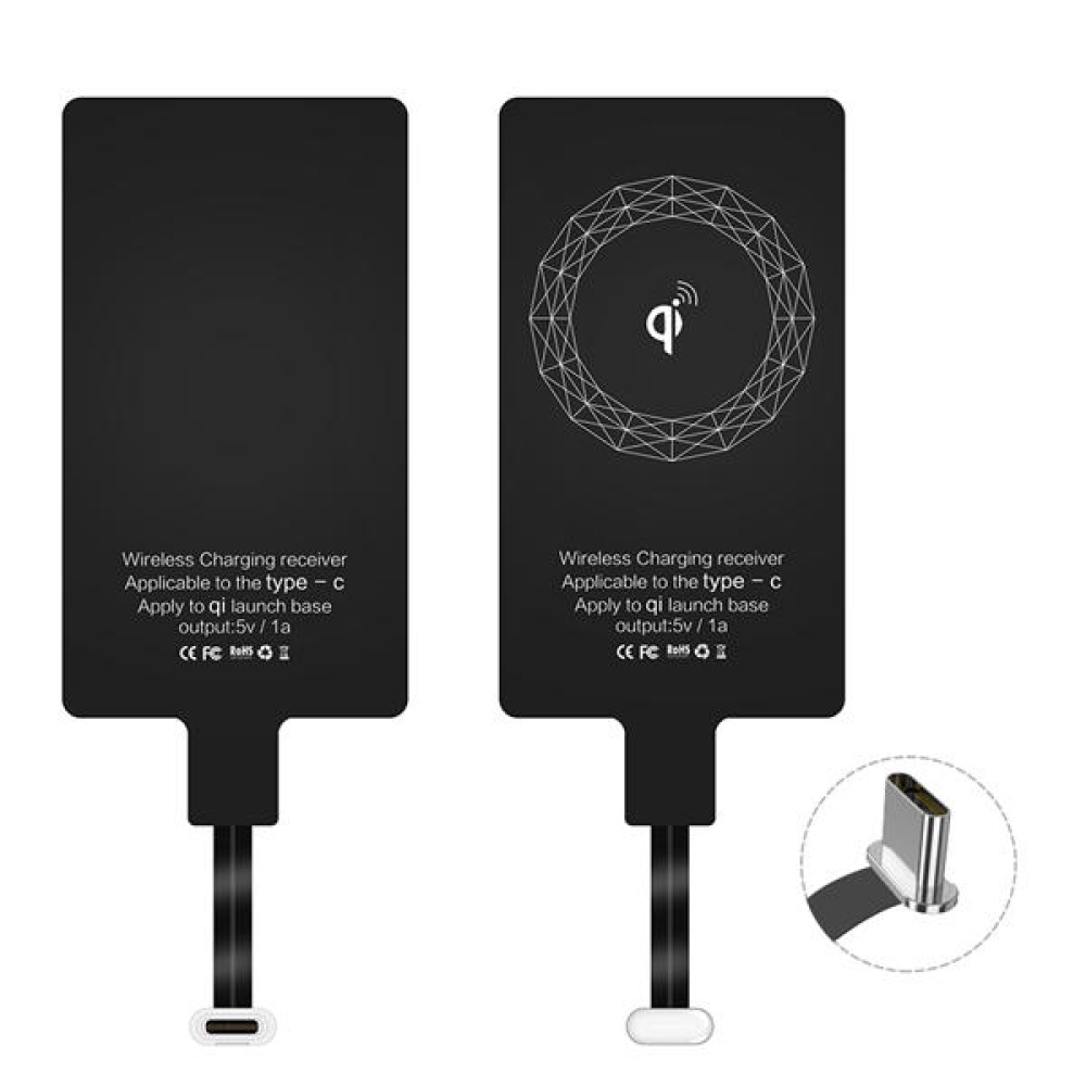 RAXFLY Qi Wireless Type C Charger Receiver Adapter For Oneplus 5T Mi A1 Mix 2 HUAWEI Mate 10 - Image 2