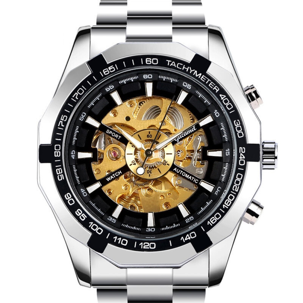 G043 Men Business Style Hollow Case 30m Waterproof Fashion Mechanical Watch - NO.5 - Image 2