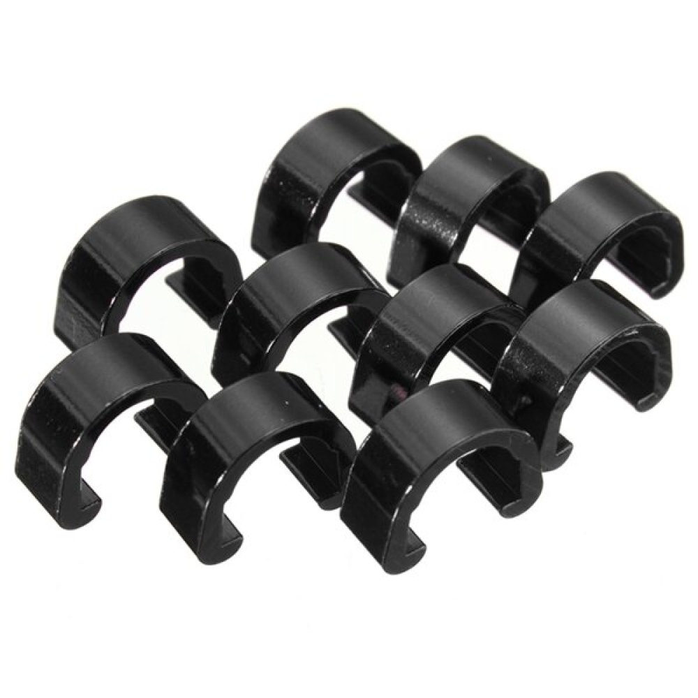 Bicycle C-Clips Buckle Cable Guides Brake Hose Housing MTB BMX Road Mountain Bike - Black - Image 2