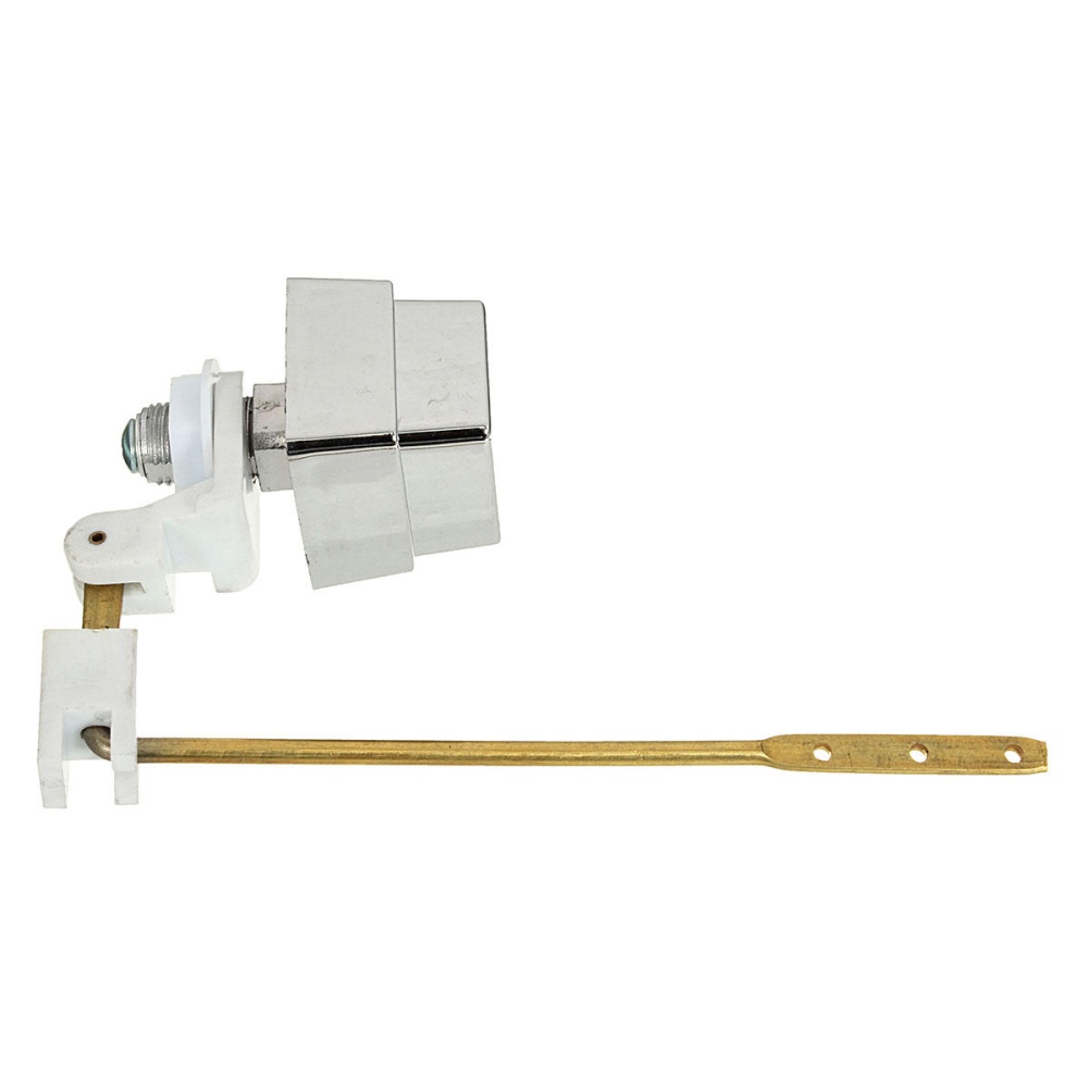 Push Botton Side Mount Toilet Tank Lever Flush Handle Brass Arm Fits Most Toliet - Image 2