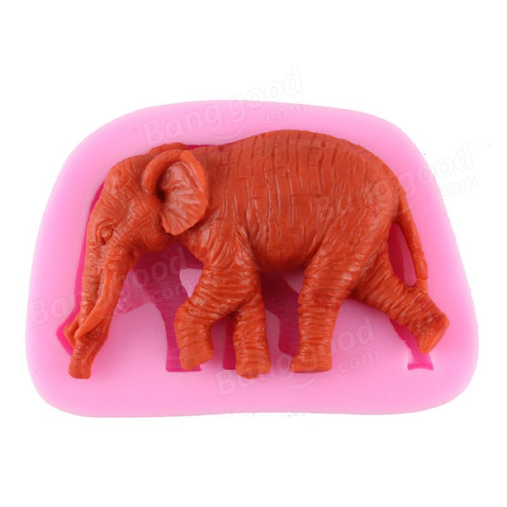 3D Elephant Shape Silicone Cake Fondant Mold Soap Mould Creative Animal Shape Baking Tools - Image 2