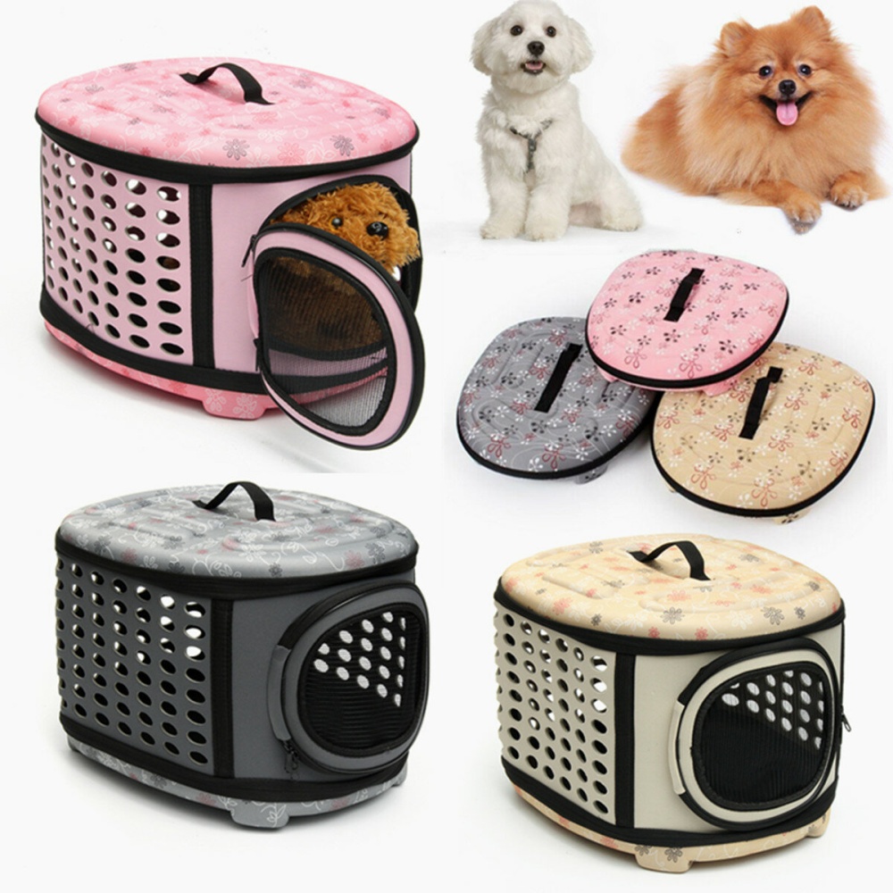 Small Pet Dog Cat Puppy Carrier Portable Cage Crate Transporter Bag - Pink - Image 2