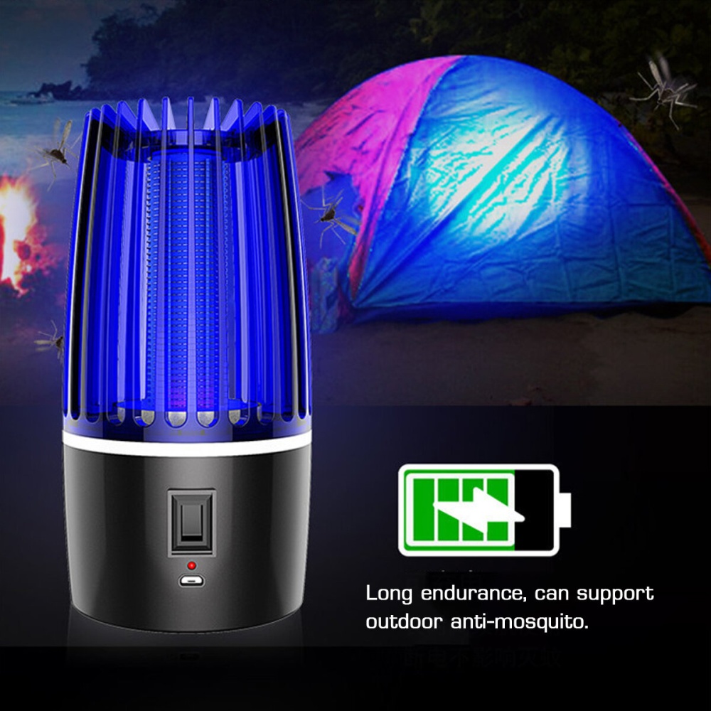 Rechargeable 5W LED Mosquito Zapper Killer Fly Insect Bug Trap Lamp Night Light DC5V - Image 2