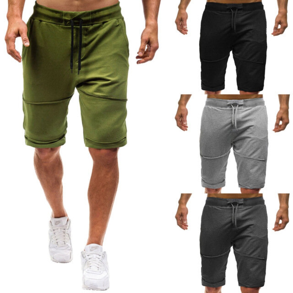 New Pants Large Size Men's Hole Shorts Men's Sports Casual Shorts - vojensk? zelen? XL