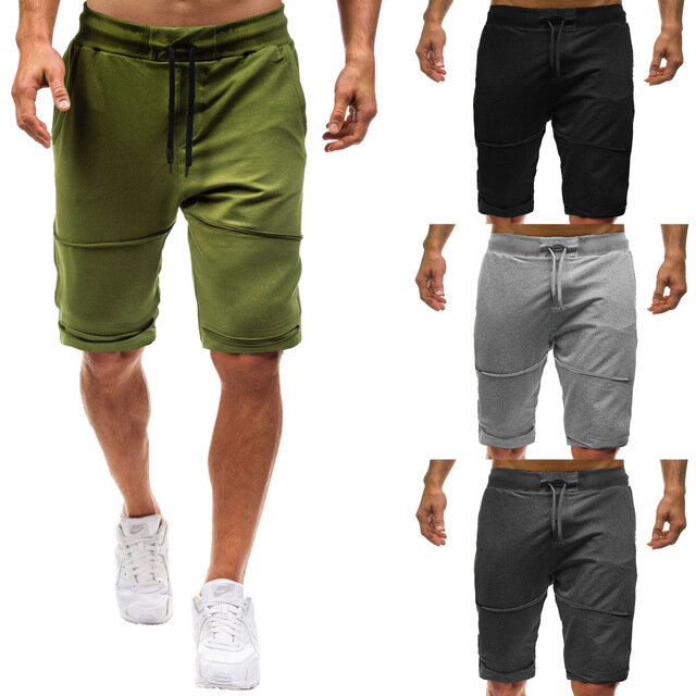 New Pants Large Size Men's Hole Shorts Men's Sports Casual Shorts - vojensk? zelen? XL