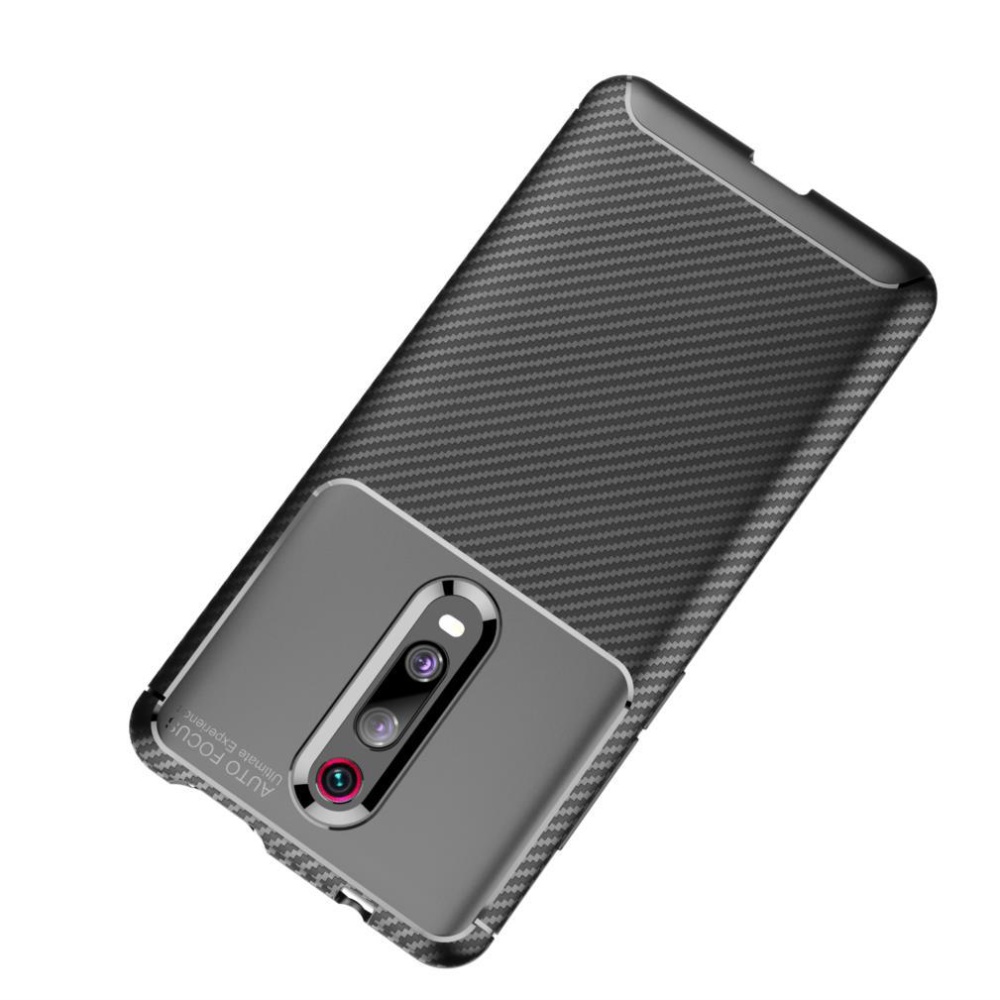 Luxury Carbon Fiber Shockproof Silicone Protective Case for Xiaomi Mi9T / Xiaomi Mi 9T Pro / Xiaomi Redmi K20 / Redmi K20 Pro Non-original - Black - Image 2