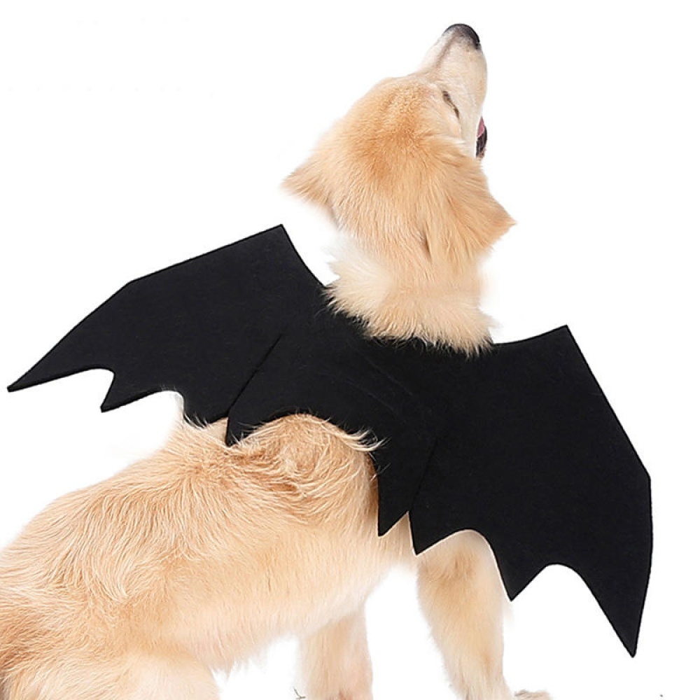 Cat Bat Wings Collar Harness Decor Puppy Pet Cat Black Bat Dress Up Funny Wing Cat Clothes - S - Image 2