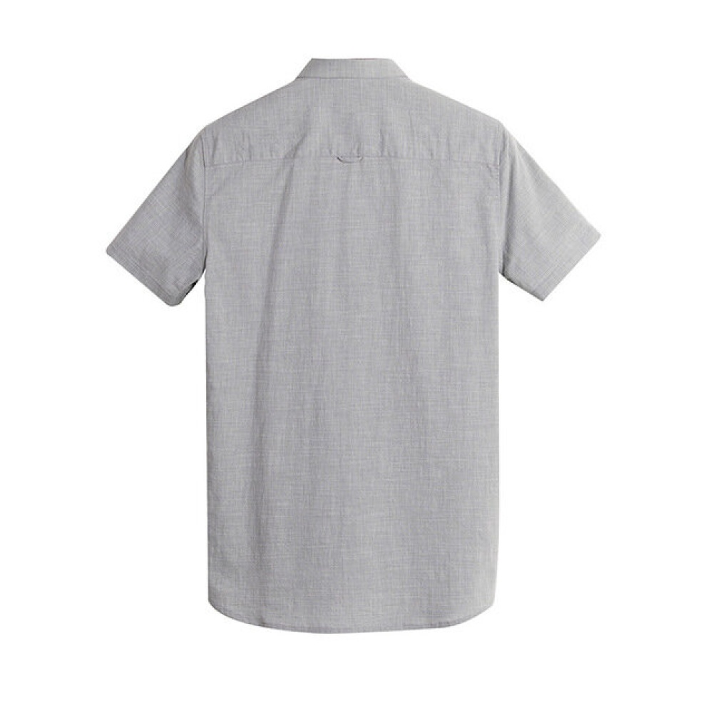 New Year Short Sleeve Shirt Men's Fashion Embroidery Business Casual Gray Shirt 1309 - L white - Image 2