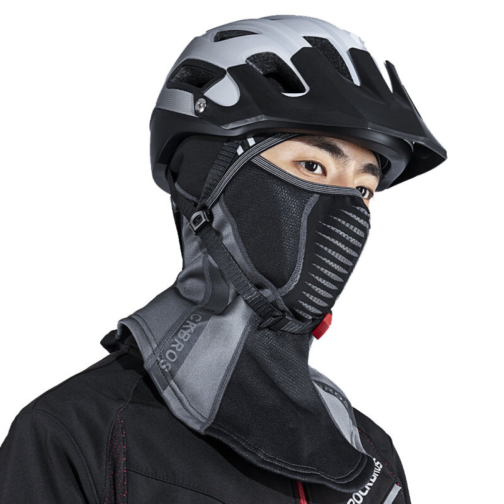 ROCKBROS Balaclava Winter Ski Cycling Mask Windproof Fleece Warm Hat Scarf Men Thermal Face Mask Cover - Black - Image 2