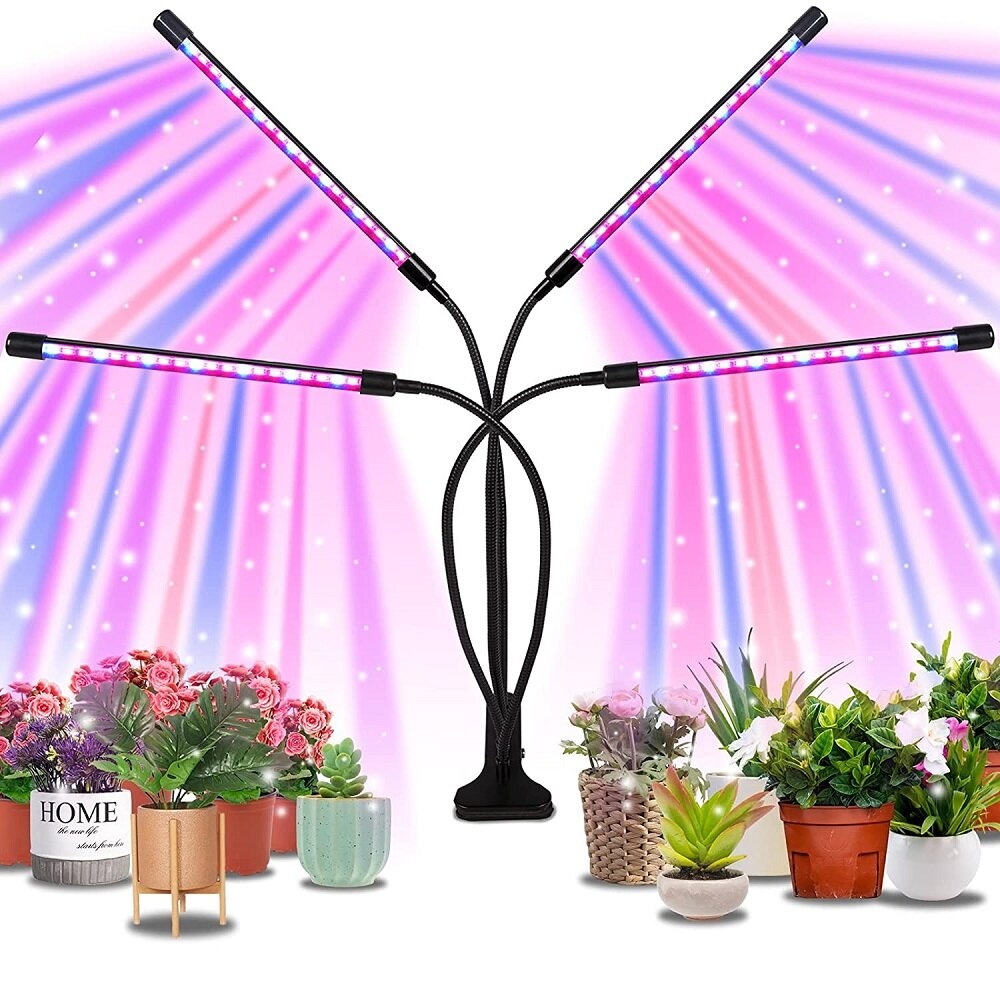 DC 5V 9W 18W 27W 36W LED Grow Light with Timer Desktop Clip Full Spectrum PhytoLamps for Plants Flowers Grow Box - 2 Heads