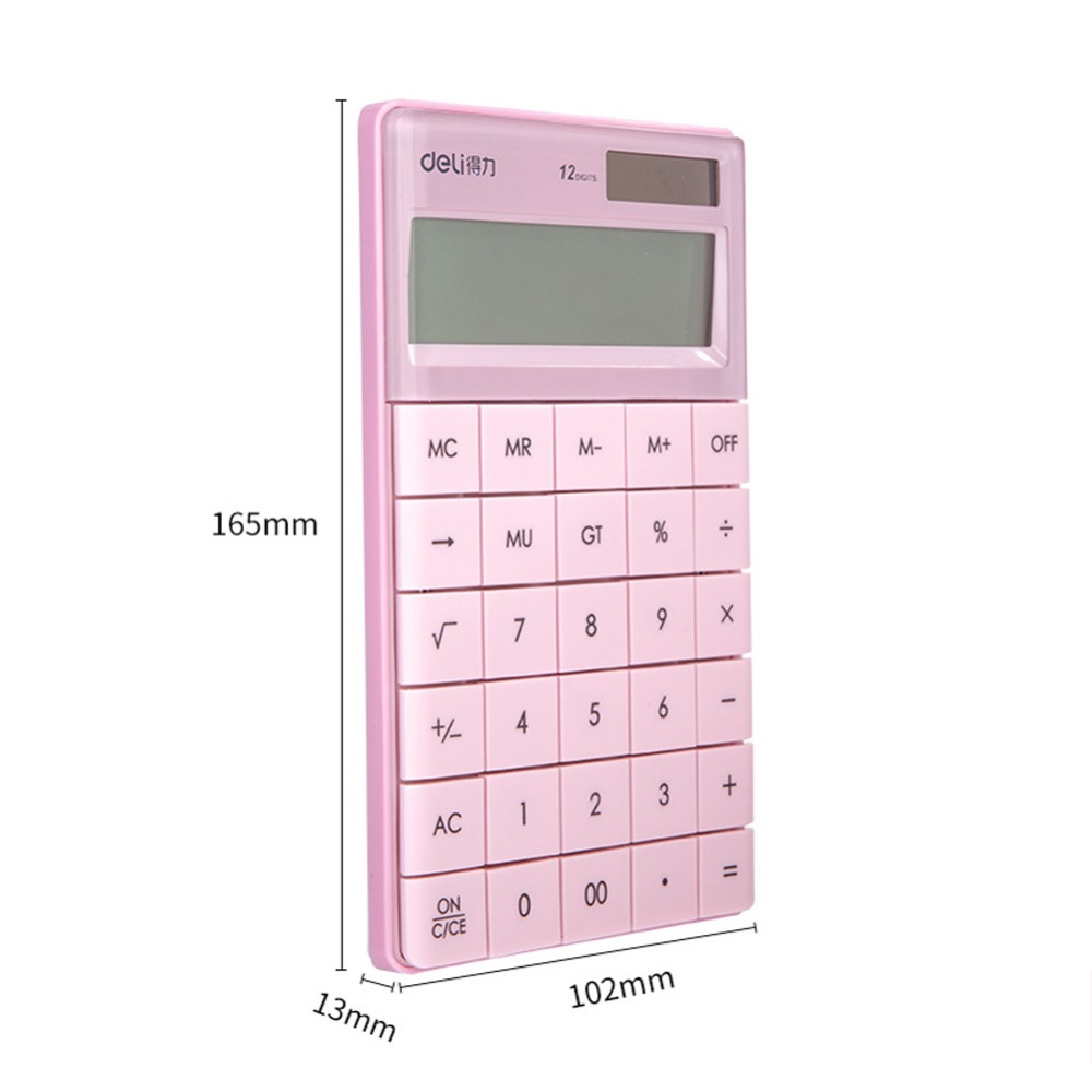 Dual Power Calculator of Large Buttons Portable Counting Machine School Office Supplies Black - Image 2