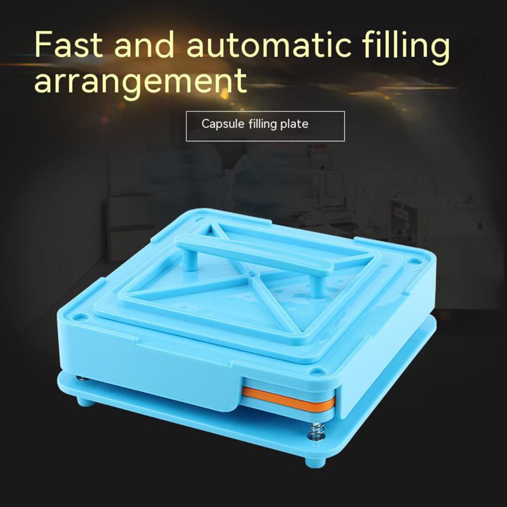 Manual Capsule Filling Machine Reusable100 Cavity Filler Blue